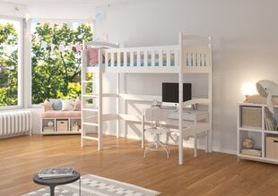 Divstāvu gulta ADRK Furniture Miago, 80x180 cm, balta cena un informācija | Bērnu gultas | 220.lv