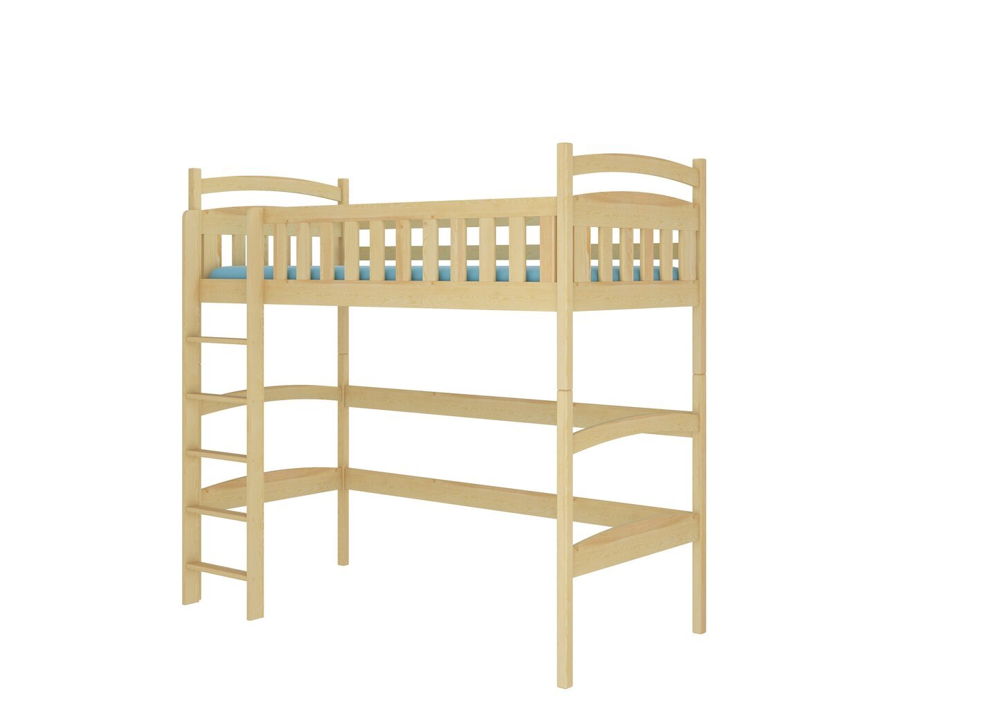 Divstāvu gulta Adrk Furniture Miago, 90x200 cm, brūna cena un informācija | Bērnu gultas | 220.lv