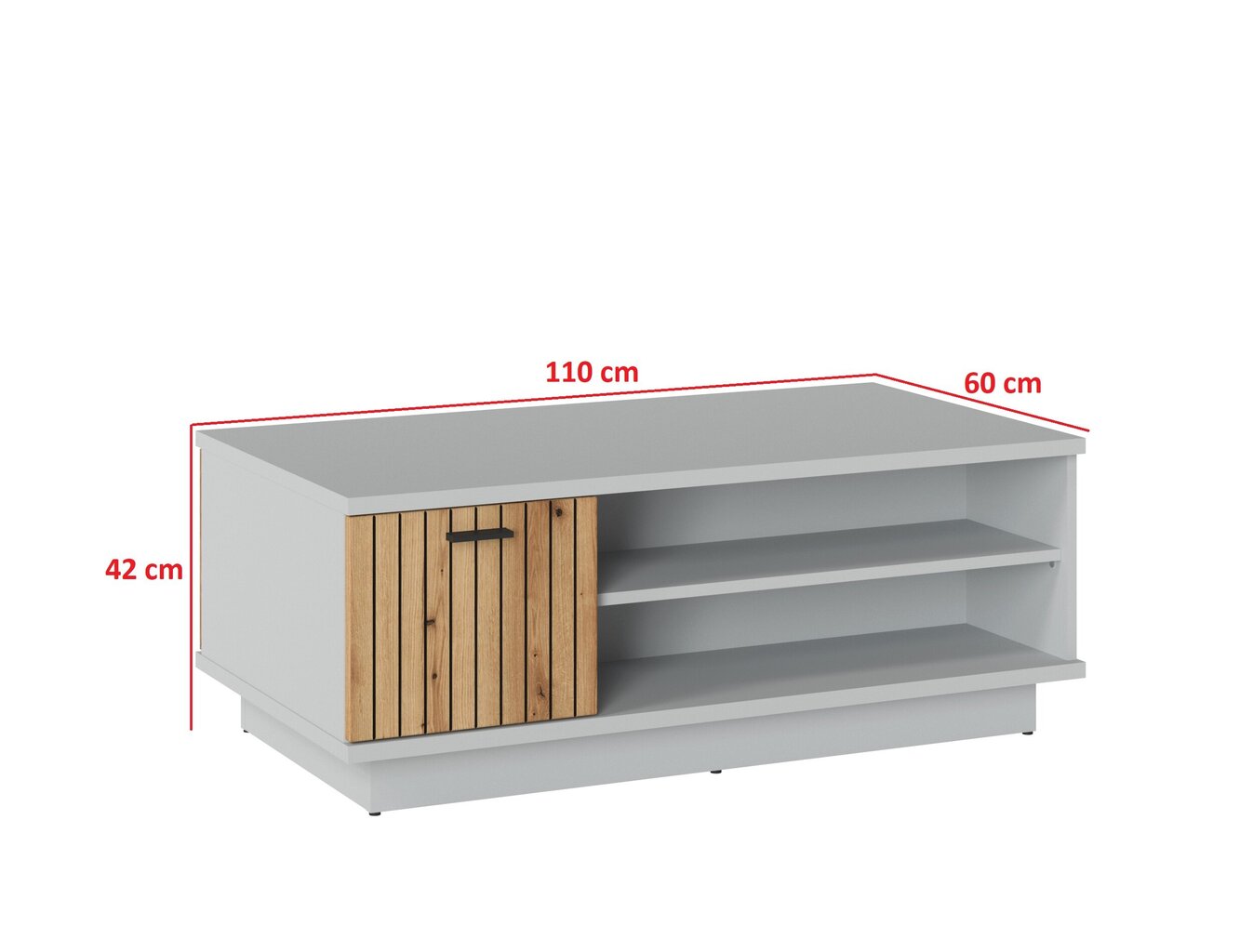 Kafijas galdiņš Vero T01, pelēks/brūns cena un informācija | Žurnālgaldiņi | 220.lv