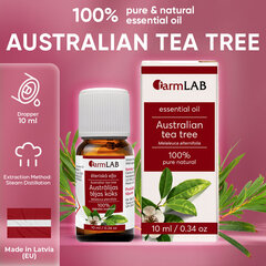 Austrālijas tējas koka ēteriskā eļļa FarmLAB, 10ml cena un informācija | Ēteriskās eļļas, kosmētiskās eļļas, hidrolāti | 220.lv