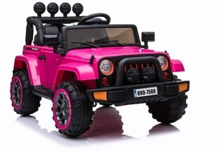 Elektriskais auto bērniem Jeep 4x4 BRD-7588, rozā krāsā cena un informācija | Bērnu elektroauto | 220.lv