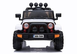 Elektriskais auto bērniem Jeep 4x4 BRD-7588, balts cena un informācija | Bērnu elektroauto | 220.lv