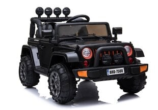 Elektriskais auto bērniem Jeep 4x4 BRD-7588, melns cena un informācija | Bērnu elektroauto | 220.lv