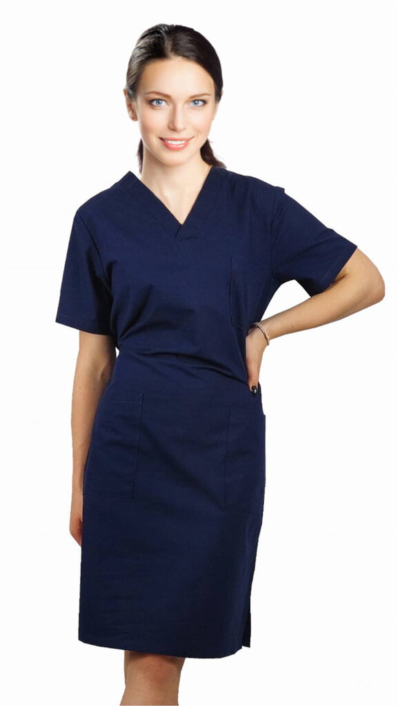 Medicīniskais halāts, zils 9182-8 цена и информация | Medicīnas apģērbs  | 220.lv