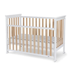 Bērnu gultiņa Nordbaby Leolia, 60x120, balta цена и информация | Детские кроватки | 220.lv
