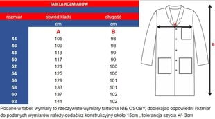 Vīriešu sniegbalts medicīniskais halāts ar garām piedurknēm цена и информация | Медицинская одежда | 220.lv
