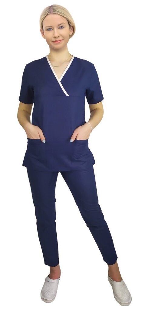 Medicīniskās bikses kokvilnas 100%,zilas цена и информация | Medicīnas apģērbs  | 220.lv