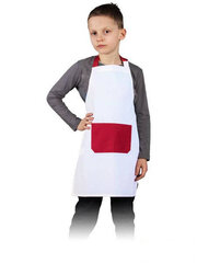 Bērnu darba priekšauts balts un sarkans цена и информация | Кухонные полотенца, рукавицы, фартуки | 220.lv
