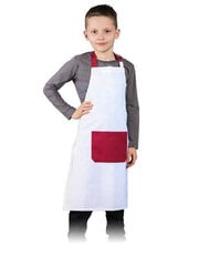 Bērnu darba priekšauts balts un sarkans cena un informācija | Virtuves dvieļi, cimdi, priekšauti | 220.lv