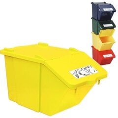Atkritumu šķirošanas konteiners, dzeltens, 45L цена и информация | Мусорные баки | 220.lv