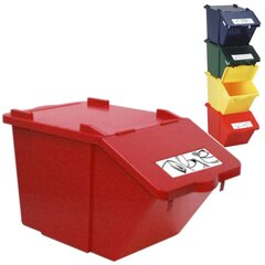 Atkritumu šķirošanas konteiners, sarkans, 45L цена и информация | Мусорные баки | 220.lv