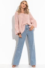 Женский темно-розовый свитер с высоким воротником цена и информация | Женские кофты | 220.lv