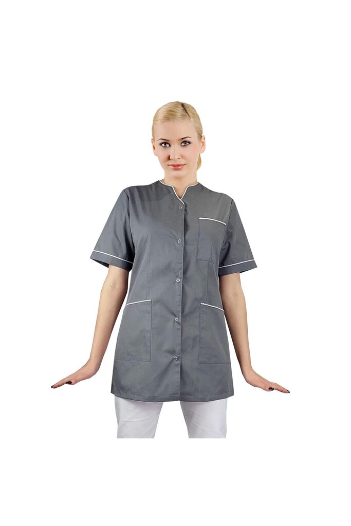 Sieviešu medicīniskā kosmētikas žakete ar pelēku apdari cena un informācija | Medicīnas apģērbs  | 220.lv