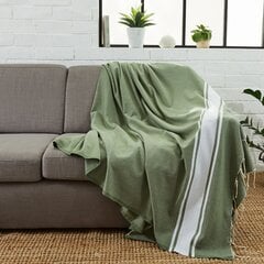 Tunisijas fouta (plets/sega) SAHARA XXL izmērs 200x300cm, olīvzaļa cena un informācija | Gultas pārklāji, pledi | 220.lv