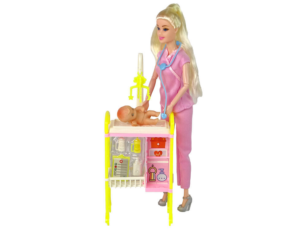 Lelle ārsts ar aksesuāriem, rozā krāsā cena un informācija | Rotaļlietas meitenēm | 220.lv