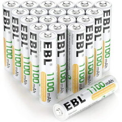 Uzlādējamās Baterijas, EBL, AAA, Ni-MH, 1100 mAh, 20 gab. цена и информация | Батарейки | 220.lv