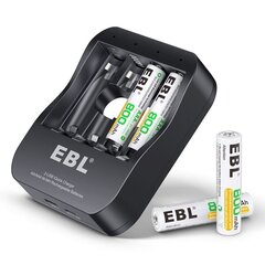 EBL iQuick AA-AAA 4 ligzda, Ni-MH цена и информация | Зарядные устройства для элементов питания | 220.lv