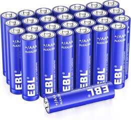 Baterijas, EBL, AAA, Alkalijs, 1200 mAh, 20 gab. cena un informācija | Baterijas | 220.lv