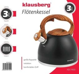 Klausberg tējkanna, 3 l cena un informācija | Kafijas kannas, tējkannas | 220.lv