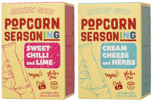 Popkorna garšvielas Johnny Spice, 2x180g cena un informācija | Garšvielas, garšvielu komplekti | 220.lv