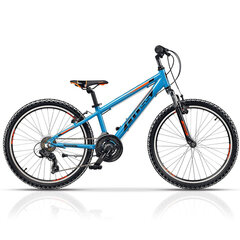 Velosipēds bērniem Cross Speedster Boy 24", zils cena un informācija | Velosipēdi | 220.lv