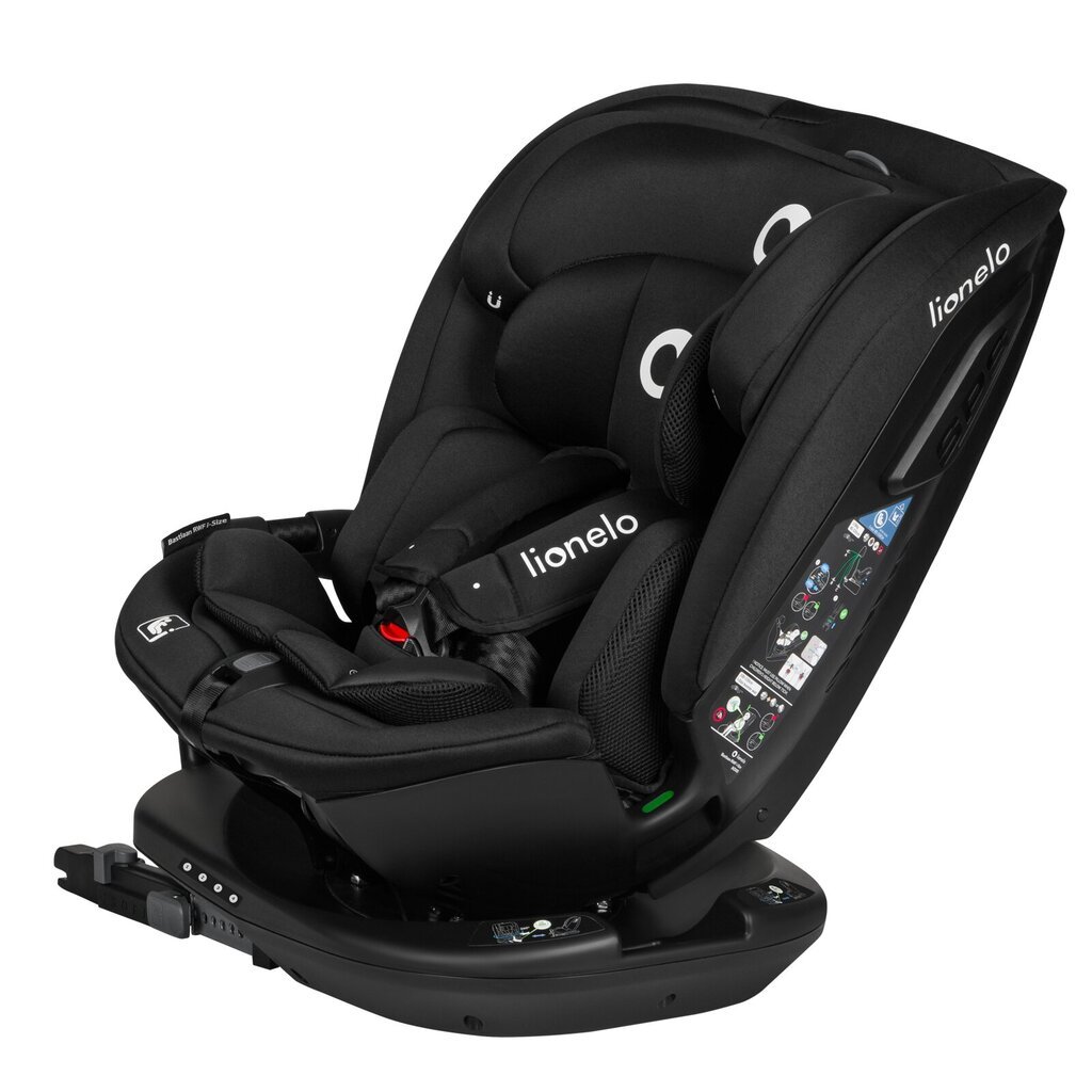 Mašīnas sēdeklis Lionelo Bastiaan I-size, 0-36 kg, Black Carbon цена и информация | Autokrēsliņi | 220.lv