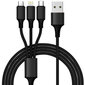 USB kabelis 3in1 Izoxis cena un informācija | Savienotājkabeļi | 220.lv