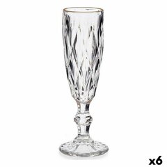 Šampanieša glāze Dimanta Bronza Caurspīdīgs Stikls 170 ml (6 gb.) cena un informācija | Glāzes, krūzes, karafes | 220.lv