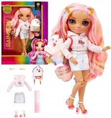 Lelle Rainbow High Junior Kia Hart, rozā cena un informācija | Rotaļlietas meitenēm | 220.lv