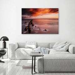 Reprodukcija Oranžas debesis pie jūras цена и информация | Картины | 220.lv