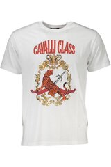 Cavalli Class vīriešu krekls QXT60E-JD060, balts цена и информация | Мужские футболки | 220.lv
