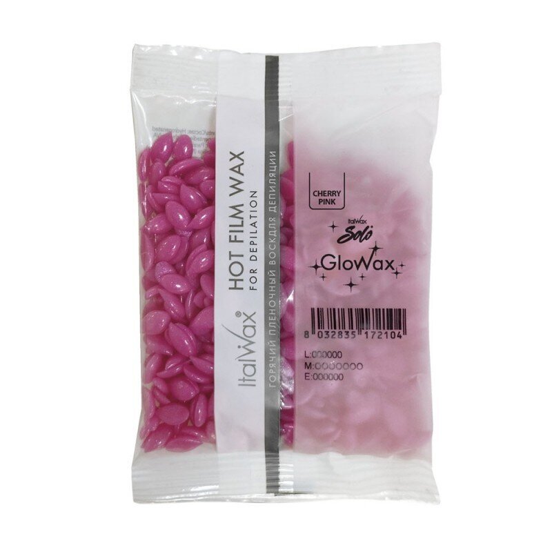 Sintētiskais polimēra vasks Italwax Glo wax Cherry Pink, 100 g cena un informācija | Depilācijas līdzekļi, vaksācijas piederumi | 220.lv