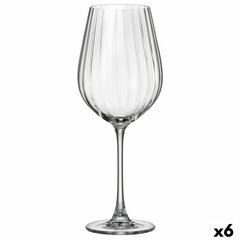 Vīna glāze Bohemia Crystal Optic Caurspīdīgs 650 ml 6 gb. cena un informācija | Glāzes, krūzes, karafes | 220.lv