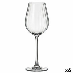 Vīna glāze Bohemia Crystal Optic Caurspīdīgs 400 ml 6 gb. cena un informācija | Glāzes, krūzes, karafes | 220.lv