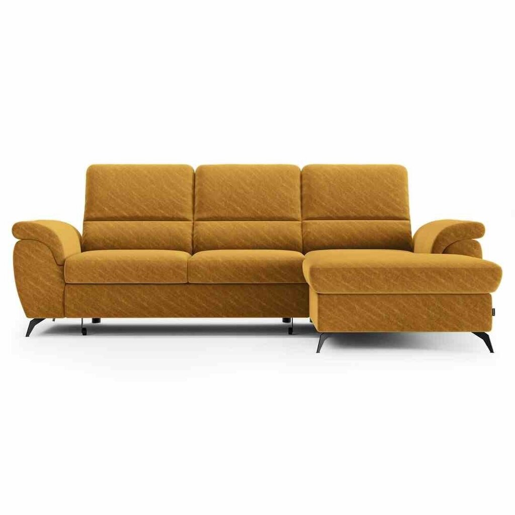 Stūra dīvāns Homede Gullo, dzeltens cena un informācija | Stūra dīvāni | 220.lv