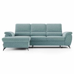 Stūra dīvāns Homede Gullo, zils cena un informācija | Stūra dīvāni | 220.lv