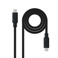 Kabelis USB C NANOCABLE 10.01.4101-L150 1,5 m Melns cena un informācija | Savienotājkabeļi | 220.lv