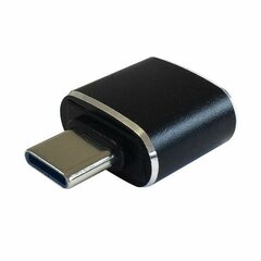 Кабель Aisens Mini adaptador USB 3.1 Gen2 3A, tipo USB-C/M-A/H, Negro цена и информация | Адаптеры и USB разветвители | 220.lv