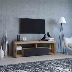 ТВ столик Hakano Teneo, черно-коричневый цвет цена и информация | Тумбы под телевизор | 220.lv