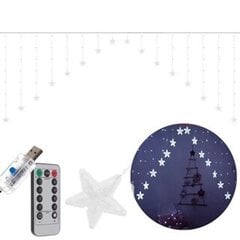 LED lampiņu aizkars 136 LED USB, auksti balts цена и информация | Гирлянды | 220.lv