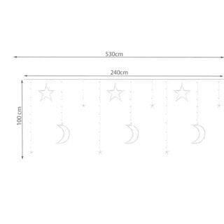 LED lampiņu aizkari 138 LED USB - RGB cena un informācija | Ziemassvētku lampiņas, LED virtenes | 220.lv