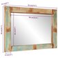 vidaXL spogulis, 70x50 cm, pārstrādāts masīvkoks un stikls цена и информация | Spoguļi | 220.lv