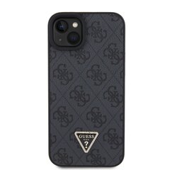 Guess PU 4G Strass Triangle Metal Logo Case for iPhone 15 Plus Black цена и информация | Чехлы для телефонов | 220.lv