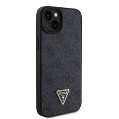 Guess PU 4G Strass Triangle Metal Logo Case for iPhone 15 Plus Black цена и информация | Чехлы для телефонов | 220.lv