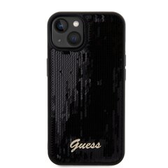 Guess Sequin Script Logo Case for iPhone 13 Black цена и информация | Чехлы для телефонов | 220.lv