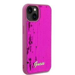 Guess Sequin Script Logo Case for iPhone 13 Magenta цена и информация | Чехлы для телефонов | 220.lv