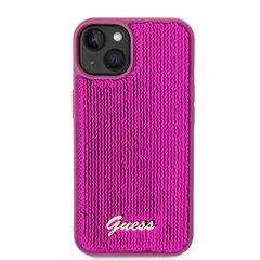 Guess Sequin Script Logo Case for iPhone 13 Magenta цена и информация | Чехлы для телефонов | 220.lv