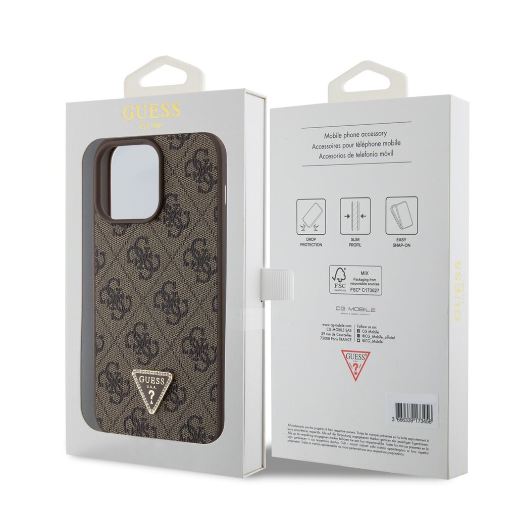 CG Mobile Guess PU 4G Strass Triangle Case GUHCP15XP4TDPW cena un informācija | Telefonu vāciņi, maciņi | 220.lv