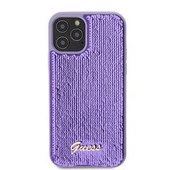 Guess Sequin Script Logo Case for iPhone 12|12 Pro Purple цена и информация | Чехлы для телефонов | 220.lv