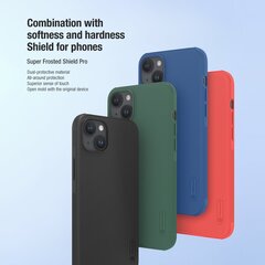 Nillkin Super Frosted PRO Back Cover for Apple iPhone 15 Plus Deep Green  (Without Logo Cutout) цена и информация | Чехлы для телефонов | 220.lv